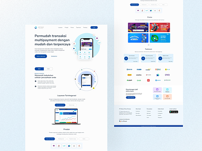 Digital payment landing page redesign clean design ui web