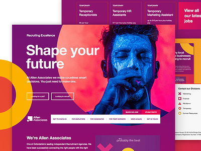 Allen Associates Home Page debut desktop first shot gradient home page layout web webdesign