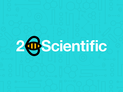 2BScientific bee brand branding logo mark pattern science wordmark