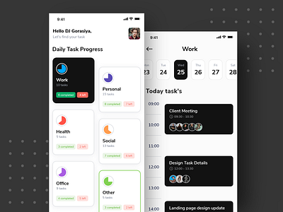 Task manager - Mobile App appdesign application appui branding color illustration minimal ui motion graphics project management task task management task manager todo list uidesign uiux ux design