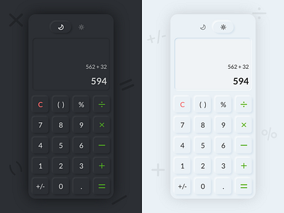 Calculator - Neumorphism UI appdesign application calc calculator chat daily ui dark mode dashboard app design trend feed light mode minimal mobile design neumorphism profile testimonial uidesign ux web ui