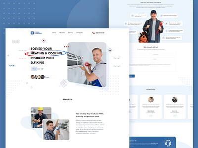 Heating & Cooling Web Landing Page