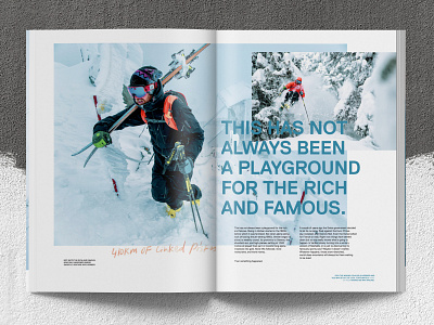 Outdoor Clothing Branding and Design .Verbier Magazine Spread 04 alpine editorial graphic design layout magazine design outdoor photoshop ski typogaphy verbier