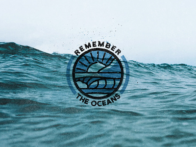 Remember The Oceans branding design eco icon illustration logo oceans surf sustainability typography