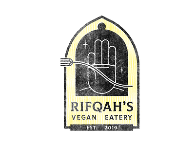 Rifqah's Vegan Eatery branding design illustration logo restaurant typography vector