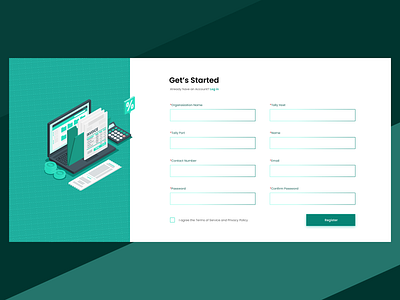 Register Page branding graphic design ui