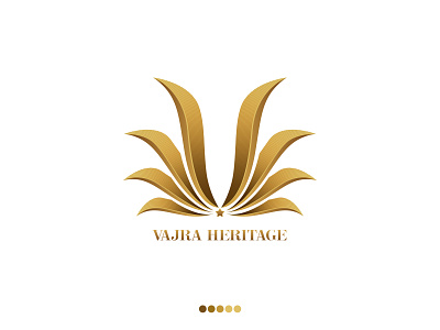 Vajra Heritage Logo Design flower gold gold leaf gold logo gold strokes golden hotel indian inspiration leaf logo logo design lotus strokes