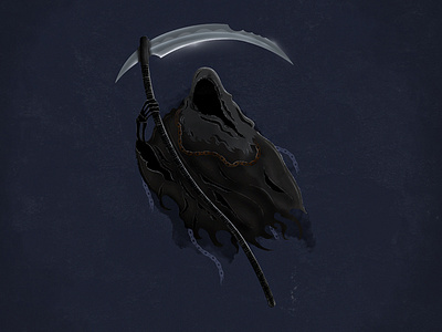 Hand drawn Illustration of Grim Reaper