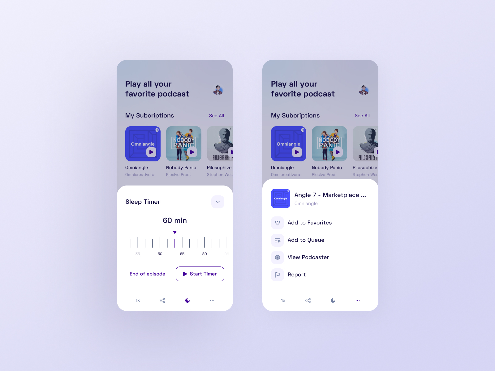 Podcast App by ilham yoga for Omnicreativora on Dribbble