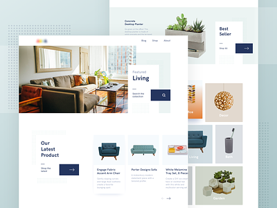 Furniture Shop Exploration ecommerce furniture homepage landing page minimal shop ui webdesign website