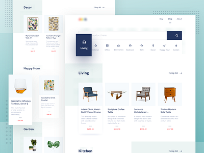 Furniture Shop Exploration clean ecommerce furniture landing page minimal shop simple ui webdesign website