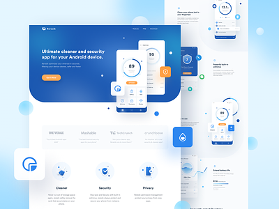 Cleaner & Security App Landing Page
