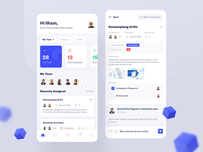 Agile Project Management App by ilham yoga for Omnicreativora on Dribbble