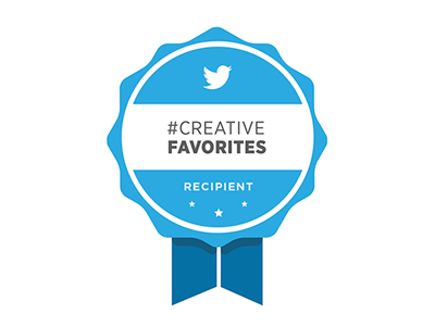 Twitter Creative Favorites - recipient badge