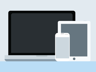 flat devices devices experiment flat icon illustration