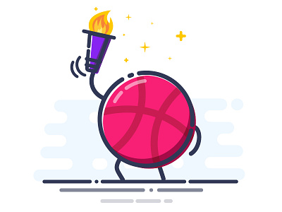 Dribbble take torch