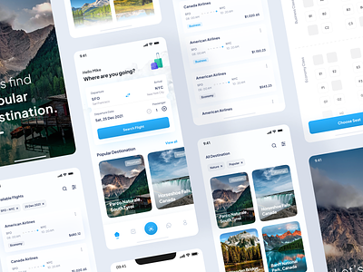Rebound - Flight Booking App airlines book booking clean concept design flight holiday hotel mobile app popular price ticket ticketing travel trip ui uiux ux vacation