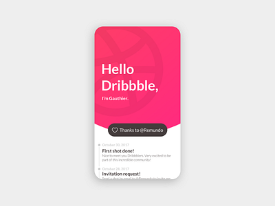 Hello Dribbble, I'm Gauthier.