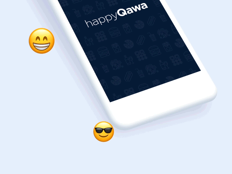 HappyQawa : Animation intro v.2 animation app design gif illustration interaction interface iphone mobile ui user
