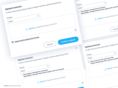Everoad | Modal contract upload 📦 😎 app backoffice design document everoad interface modal ui upload ux