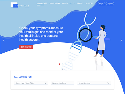 minnovamed landing page