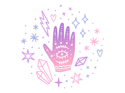Magic Hand hand illustration magic sparkle vector