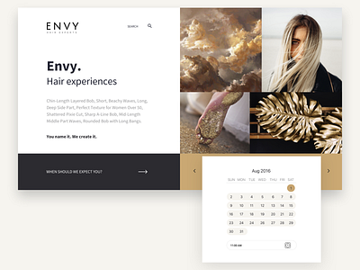 Envy Hair Experts Website desktop landing page typography ui ux web webdesign website