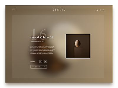UI Exploration CEREAL magazine III 2022 architecture cereal clean corona design designthinking experience eyecandy graphic design interface minimalist nft redesign trends userexperience webdesign