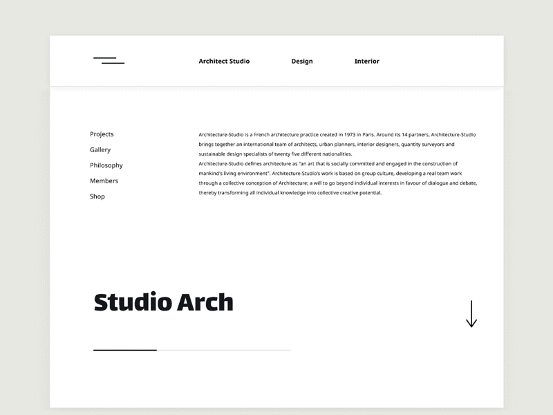 StudioArch UI architecture branding dailyui design ecommerce homepage illustration interior logo nft ui ux vector viral web website