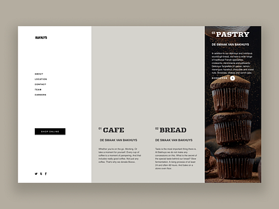 BAKHUYS - Pastry (website redesign) app branding dailyui design experience illustration logo research thinking ui ux vector web website