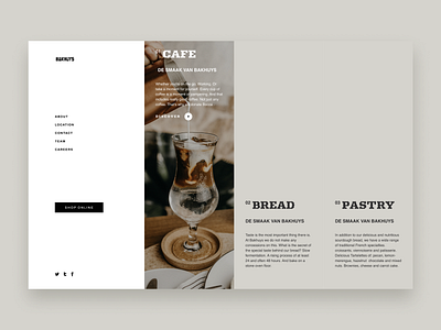 BAKHUYS - Cafe (website redesign)