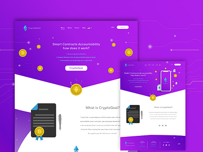 Web Design UI - CryptoGoal.io crypto cryptocurrency ui userexperience webdesign