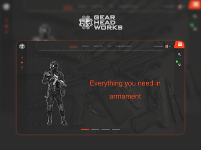 Gear Head Works e commerce design ui ux web design