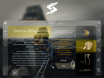 UI Design - Death Stranding - par2 adobexd design game game design playtation ps4 psn software ui ui design uiux web design webdesign