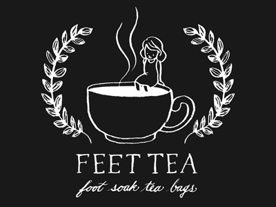 Feet Tea design logo