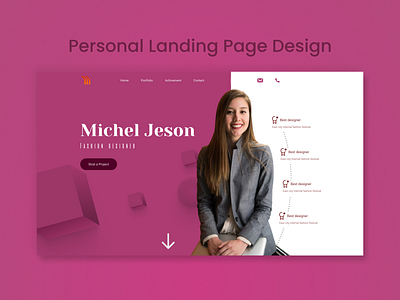 Personal Portfolio Landing page UI idea