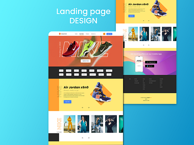 Landing Page for Online Business adobe xd figma graphic design landing page landing page design ui ui design