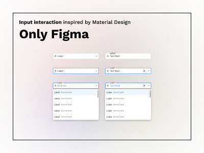 Input interaction (Figma) - Material Design design design ui figma input interaction label material design material input micro interaction textfield