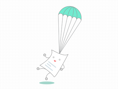 Daily UI #3 - Landing Page dailyui illustration landingpage paper parachute