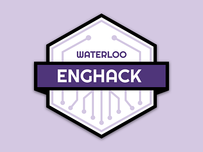 Waterloo EngHack Logo branding engineering hackathon logo purple waterloo