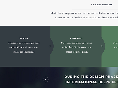 Process Timeline Section block colour design minimal text timeline type typography ui web