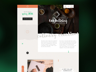 Holding Page app brush design drink food holding icon page parallax script ui web