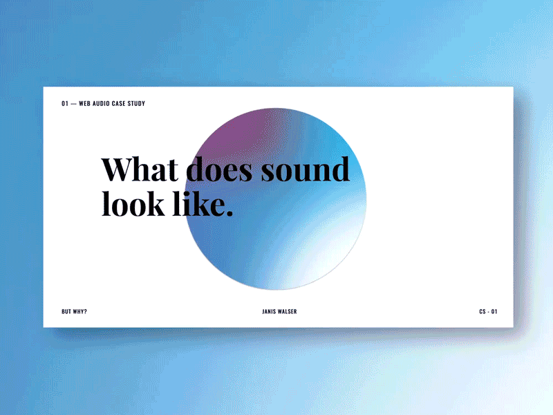 Web Audio Case Study /// 01 animation color css html javascript microphone minimal study ui ux