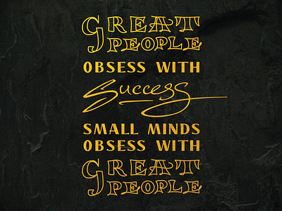 Mindfulness about Success calligraphy daily display font greatness mindful mindfulness quote small mindedness success