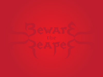 Reaper album beware calligraphy display lettering music reaper variation