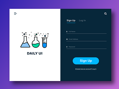 Daily UI Challenge — Sign Up Page daily 100 challenge design flat icon illustration interaction design sign in form sign in page ui ux web