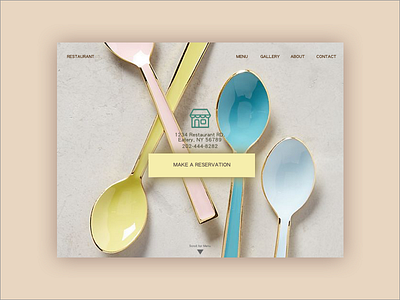 Daily UI Challenge #003: Landing Page daily ui landing page pastel 100 day ui challenge restaurant ui ux web