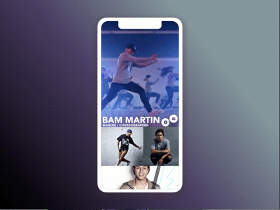 Daily UI Challenge #006: User Profile 100 day ui challenge bam martin daily ui dancer iphone prototype ui user profile ux