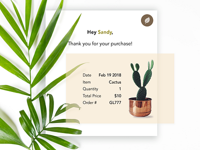 Daily UI Challenge #017: Email Receipt