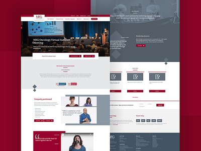 NRG Oncology uidesign webdesign website website builder